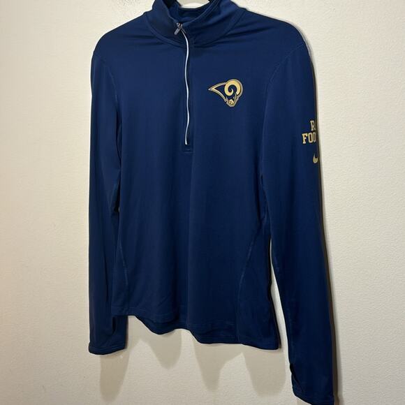 NFL Nike Rams Navy Tailgate Element Half-Zip Jacket - Picture 2 of 6